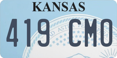 KS license plate 419CMO