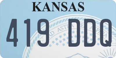 KS license plate 419DDQ