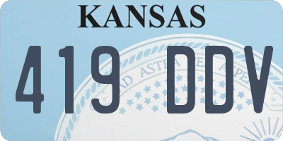KS license plate 419DDV
