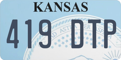 KS license plate 419DTP