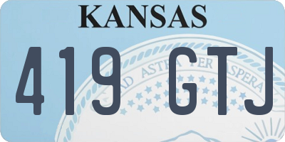 KS license plate 419GTJ