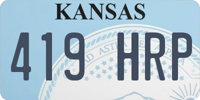 KS license plate 419HRP