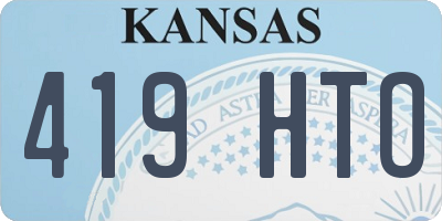 KS license plate 419HTO