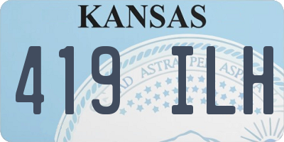 KS license plate 419ILH