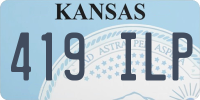 KS license plate 419ILP