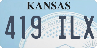KS license plate 419ILX