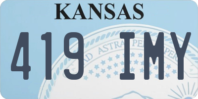 KS license plate 419IMY