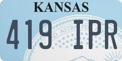 KS license plate 419IPR