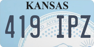 KS license plate 419IPZ