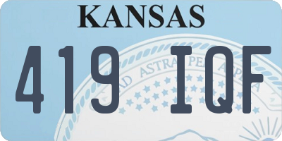 KS license plate 419IQF