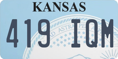 KS license plate 419IQM