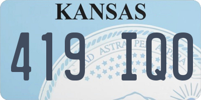 KS license plate 419IQO