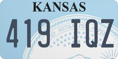 KS license plate 419IQZ
