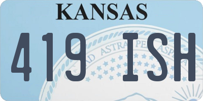 KS license plate 419ISH