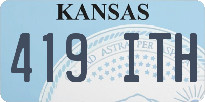 KS license plate 419ITH