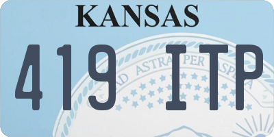 KS license plate 419ITP