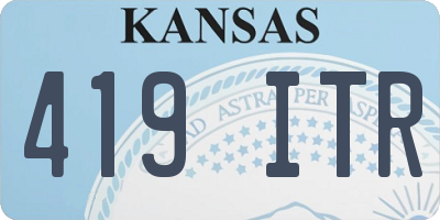 KS license plate 419ITR