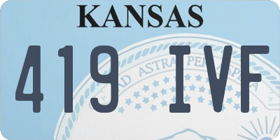 KS license plate 419IVF