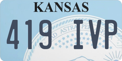 KS license plate 419IVP
