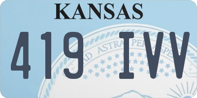 KS license plate 419IVV