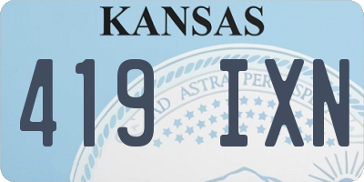 KS license plate 419IXN