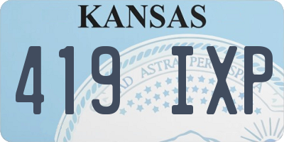KS license plate 419IXP