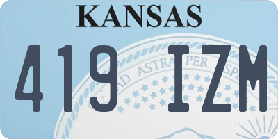 KS license plate 419IZM