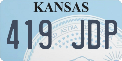 KS license plate 419JDP