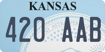 KS license plate 420AAB