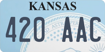 KS license plate 420AAC