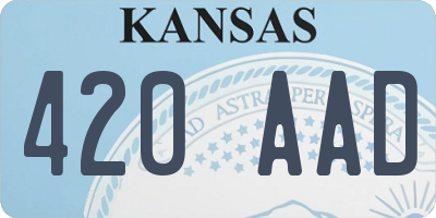 KS license plate 420AAD