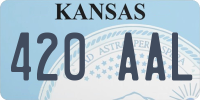 KS license plate 420AAL