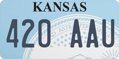 KS license plate 420AAU