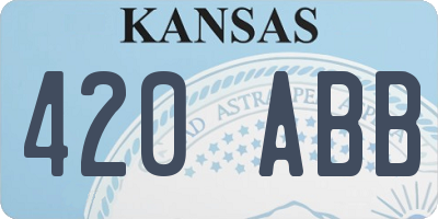 KS license plate 420ABB
