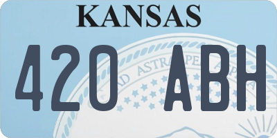 KS license plate 420ABH