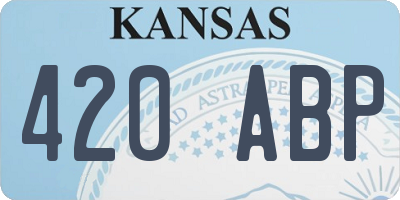 KS license plate 420ABP