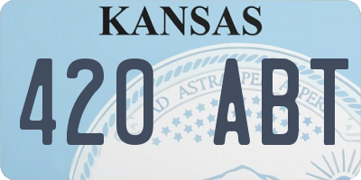 KS license plate 420ABT