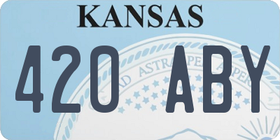 KS license plate 420ABY