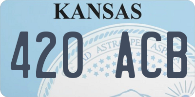 KS license plate 420ACB