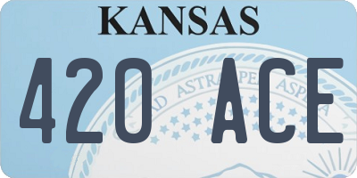 KS license plate 420ACE