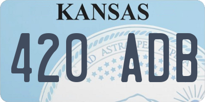 KS license plate 420ADB