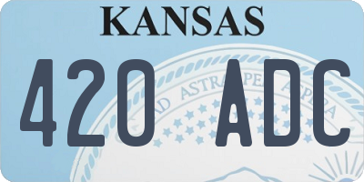 KS license plate 420ADC