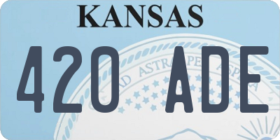KS license plate 420ADE
