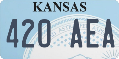 KS license plate 420AEA