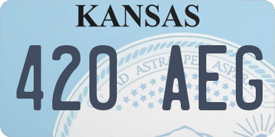 KS license plate 420AEG
