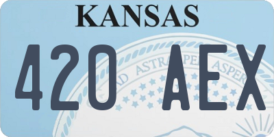KS license plate 420AEX