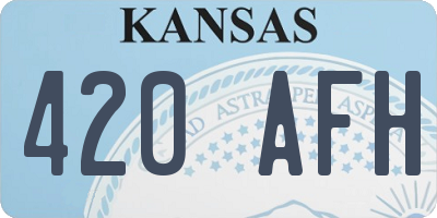 KS license plate 420AFH