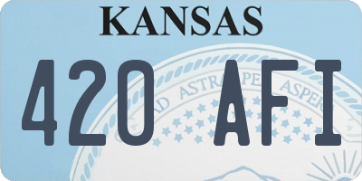 KS license plate 420AFI