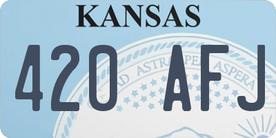 KS license plate 420AFJ
