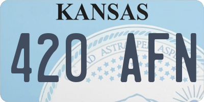 KS license plate 420AFN